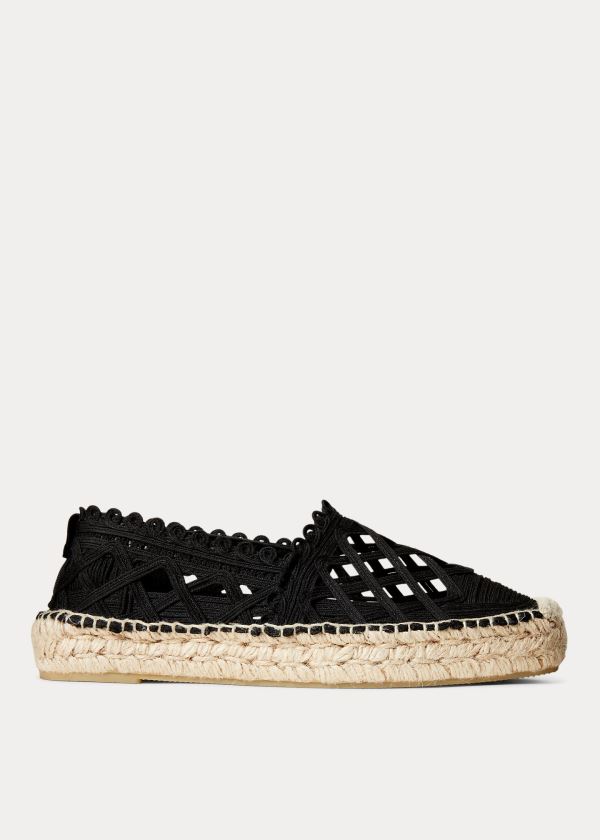 Polo Ralph Lauren Macramé Espadrillos Dame Danmark (SXUPZ5602)